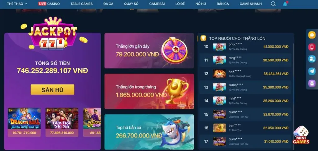 Giao diện bàn chơi Tài Xỉu Top888